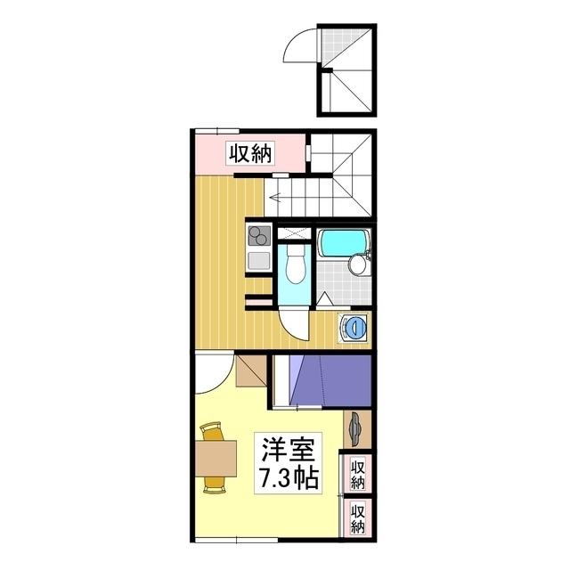 レオパレスミューセントMAYU(1K/2階)の間取り写真
