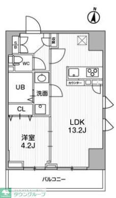 テラス森下(1LDK/12階)の間取り写真