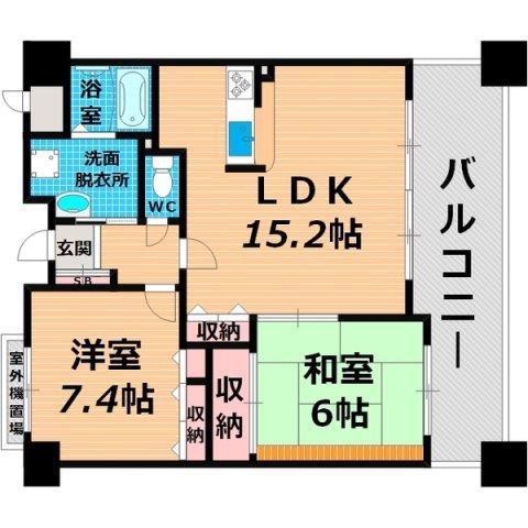 ルピナス鶴見(2LDK/2階)の間取り写真