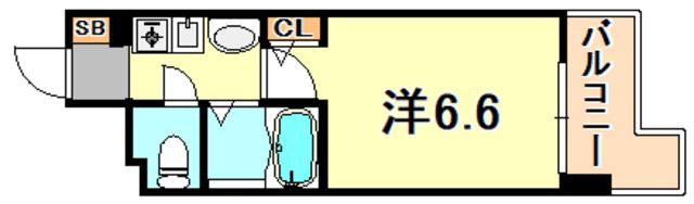 エステムコート新神戸エリタージュ(1K/4階)の間取り写真