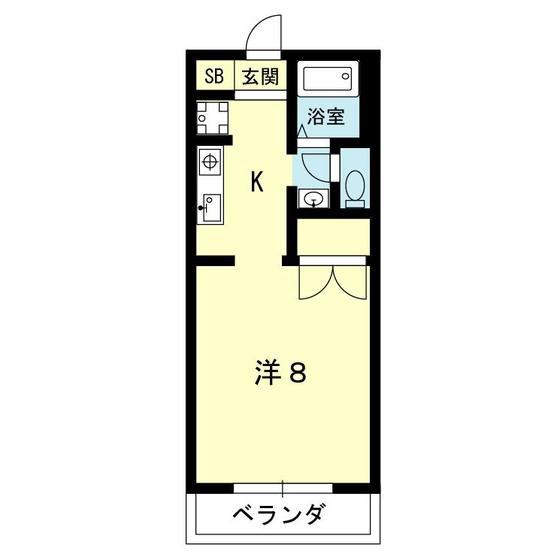 ロイヤルハイツ・笠(1K/2階)の間取り写真
