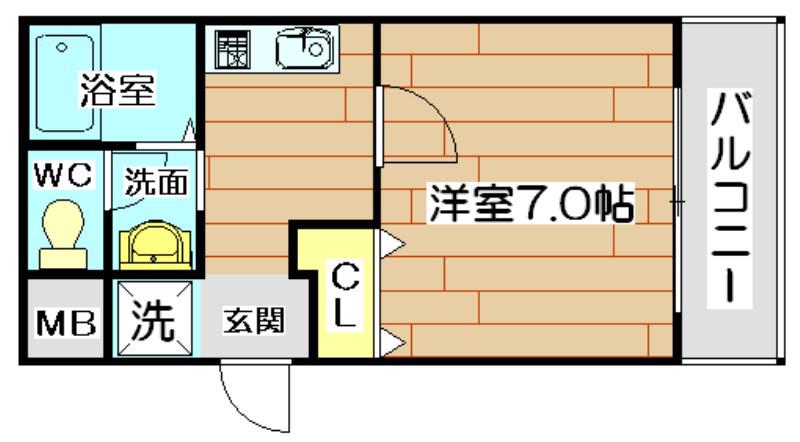 レーベンハイム(1K/3階)の間取り写真