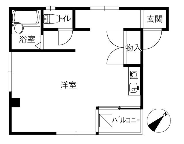 メゾンデジュネス(ワンルーム/1階)の間取り写真