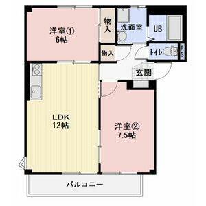 レジデンス筒井(2LDK/1階)の間取り写真