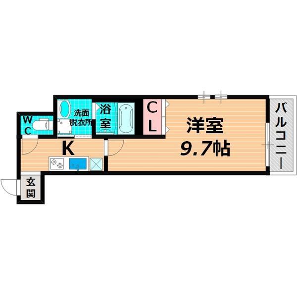 フジパレス新森(1K/2階)の間取り写真