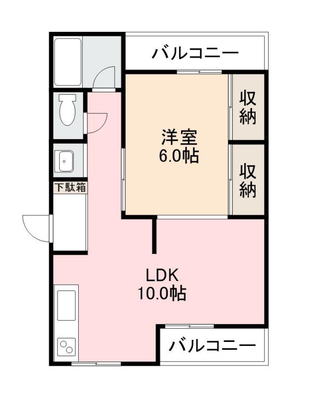 52-3 L-PLOT APARTMENT(1LDK/3階)の間取り写真