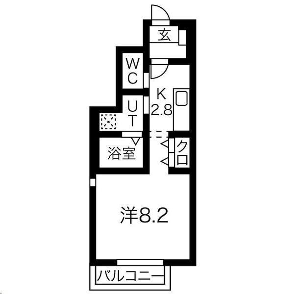 ARMANDあすと長町(1K/1階)の間取り写真