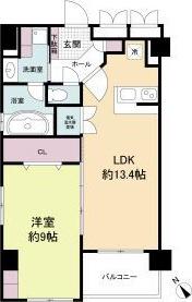 グレンパーク梅田北(1LDK/14階)の間取り写真