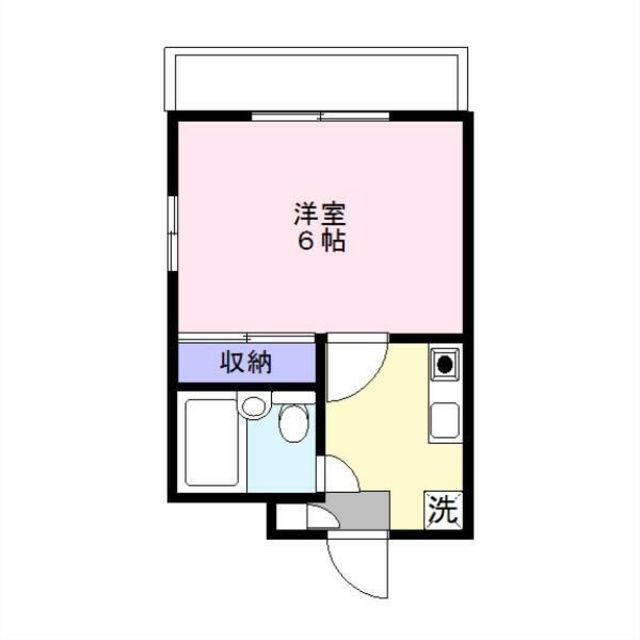 グリーンヒルズ(1K/4階)の間取り写真