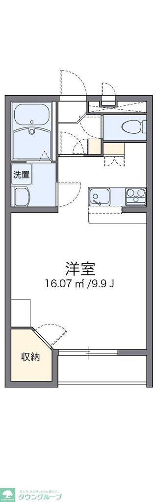 レオパレスマンダリーヌ(1K/2階)の間取り写真