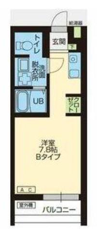 ウッド4東川口(ワンルーム/2階)の間取り写真