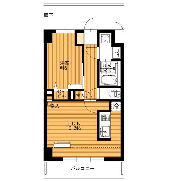 LEGAME(1LDK/3階)の間取り写真