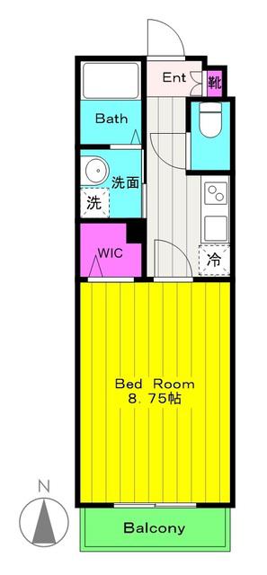 LAKHANON H(1K/2階)の間取り写真