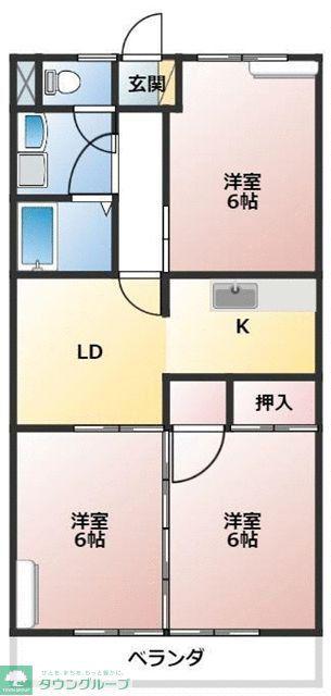 アルパインローズ(3LDK/2階)の間取り写真