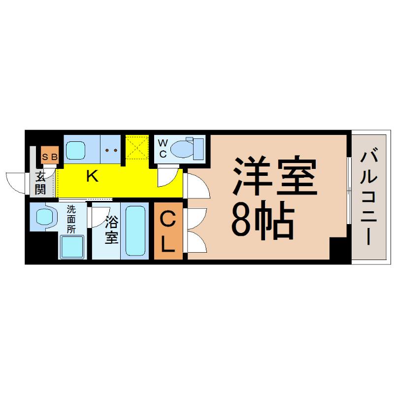 シティライフ池下北(1K/3階)の間取り写真