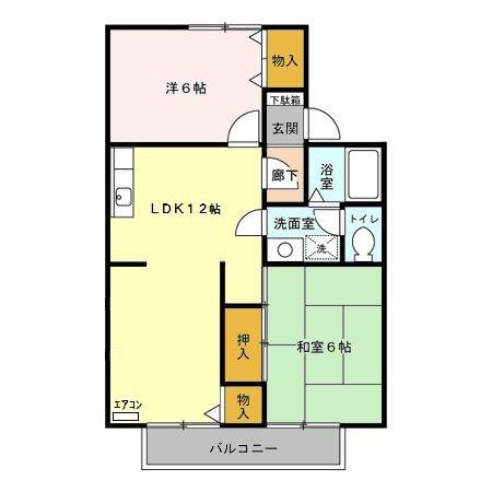 セジュールグランデI(3DK/1階)の間取り写真