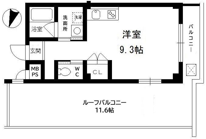 リリーセノラ(ワンルーム/3階)の間取り写真