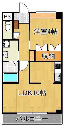 ラピュタ(1LDK/2階)の間取り写真