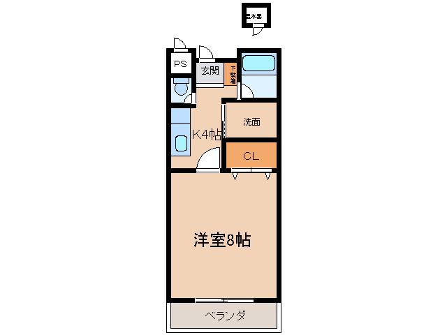 LAMAISON BONHEUR(1K/3階)の間取り写真