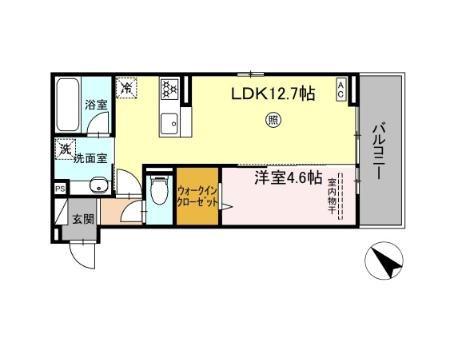ヴィバーチェ(1LDK/3階)の間取り写真