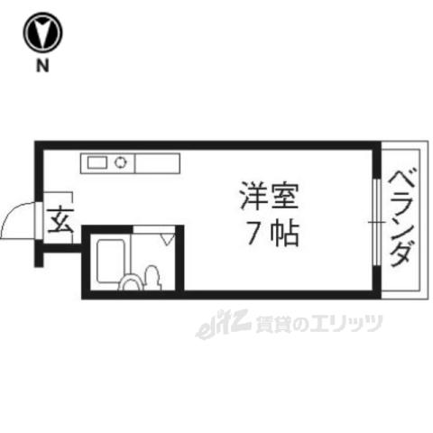 ル・マインハウス(ワンルーム/1階)の間取り写真