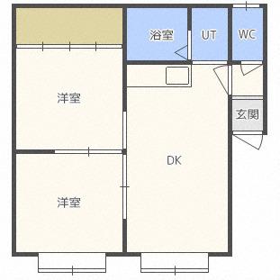コーポ和(2DK/1階)の間取り写真