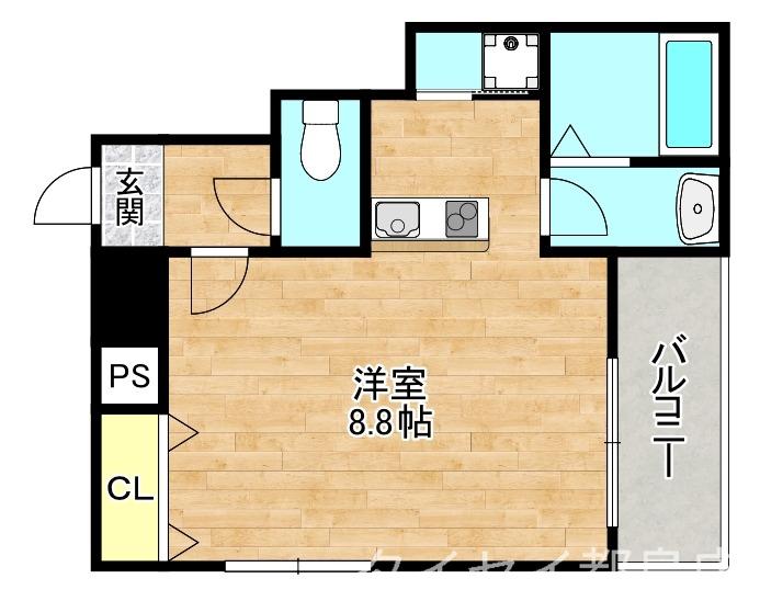 CEREZA都島(ワンルーム/7階)の間取り写真