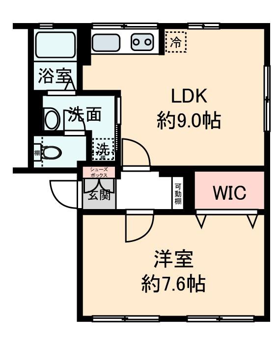 シティハイムグラーベ(1LDK/1階)の間取り写真