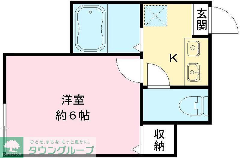 SS自由が丘(1K/2階)の間取り写真