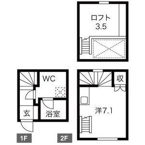 CINQ POLTES(1K/1階)の間取り写真