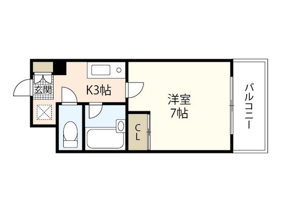 アイランドシティ猫屋(1K/4階)の間取り写真