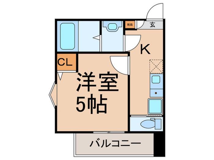 MELDIA西高島平(1K/2階)の間取り写真