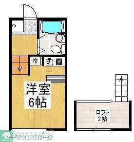 ヒルトップ麻生(ワンルーム/1階)の間取り写真