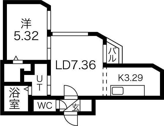 REGINA学園前(1LDK/4階)の間取り写真