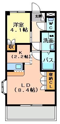ロイヤルシャトー(1LDK/2階)の間取り写真