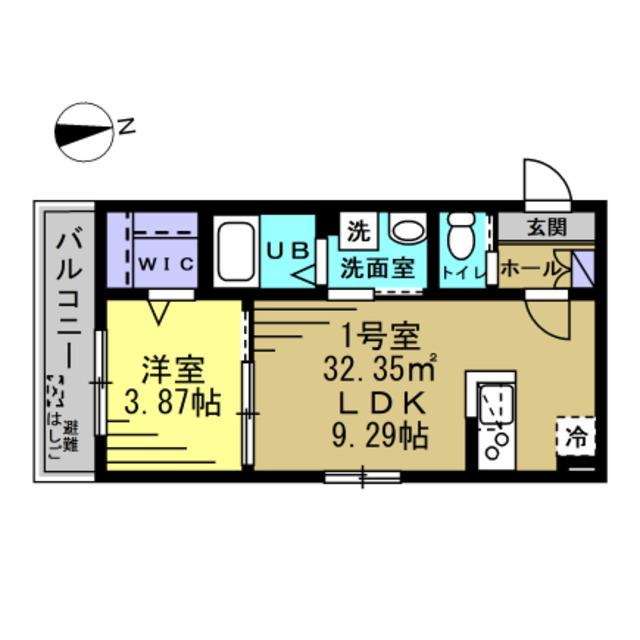 メゾン・ド・プラム新松戸(1LDK/1階)の間取り写真