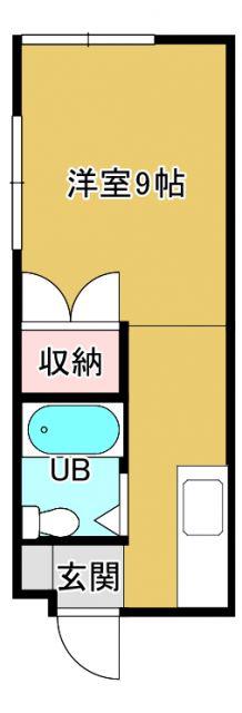 コーポカプチーノB棟(ワンルーム/2階)の間取り写真