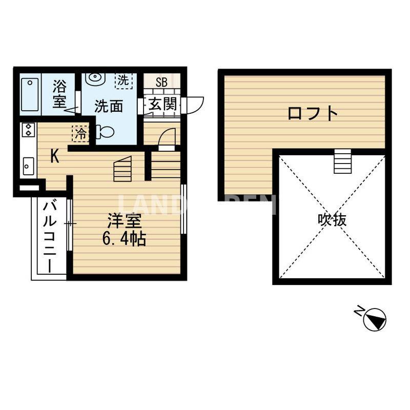 ABETINA(1K/2階)の間取り写真
