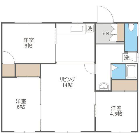 優起荘(3LDK/2階)の間取り写真