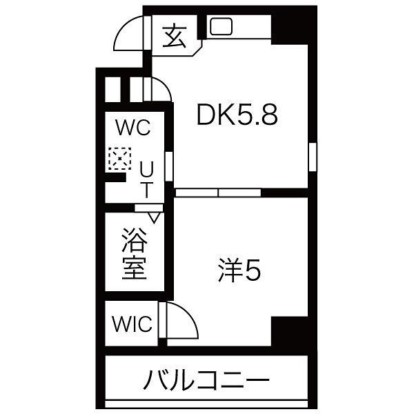 DEMAIN APM(1DK/5階)の間取り写真