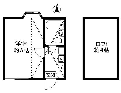 プラザ・ドゥ・チェリオ(1K/2階)の間取り写真