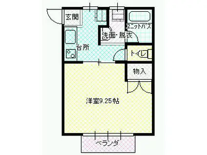 ピュアハイツA(1K/1階)の間取り写真