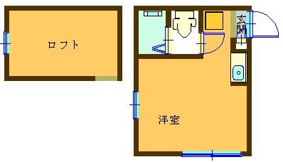 ユナイト反町モナリザ(ワンルーム/2階)の間取り写真