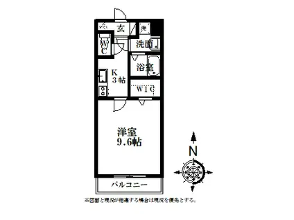 BELLE元浜(1K/1階)の間取り写真