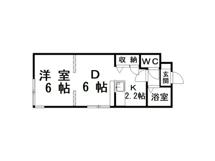 ノースコート新橋II(1DK/3階)の間取り写真