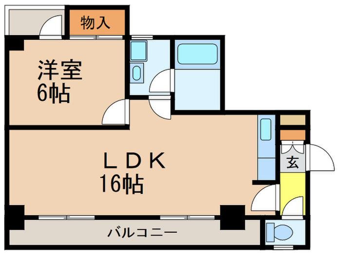 レキシントンスクエア浄水(1LDK/10階)の間取り写真