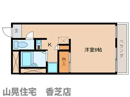 レオパレス21 たかがき(1K/3階)の間取り写真