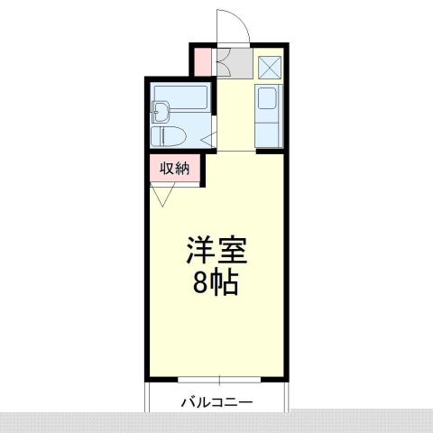 コンフォール根上り松(ワンルーム/1階)の間取り写真