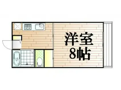 スペースシャトル I番館(1K/1階)の間取り写真