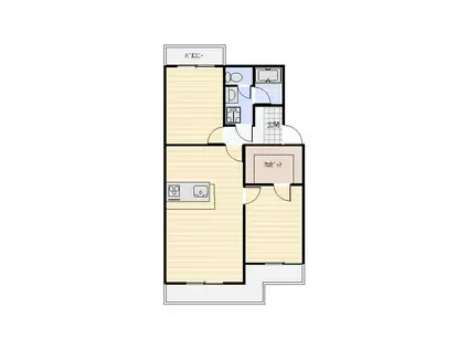 マンションストークV(2LDK/3階)の間取り写真